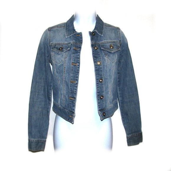 BP Women’s Stretch Jeans Jacket Size XS Light Wash Denim - Picture 2 of 12